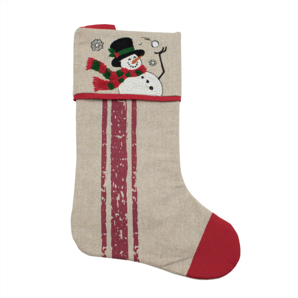 NWT Snowman Snowball Christmas Tree Stocking